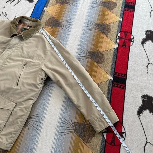 Vintage Men’s Eddie Bauer Barn Coat Size XL Plaid Lined Corduroy Collar - Picture 12 of 12